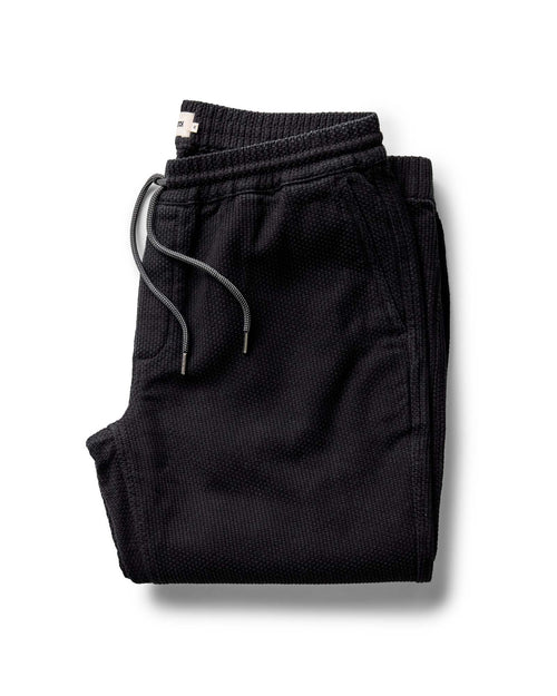 The Apres Pant in Black Indigo Sashiko